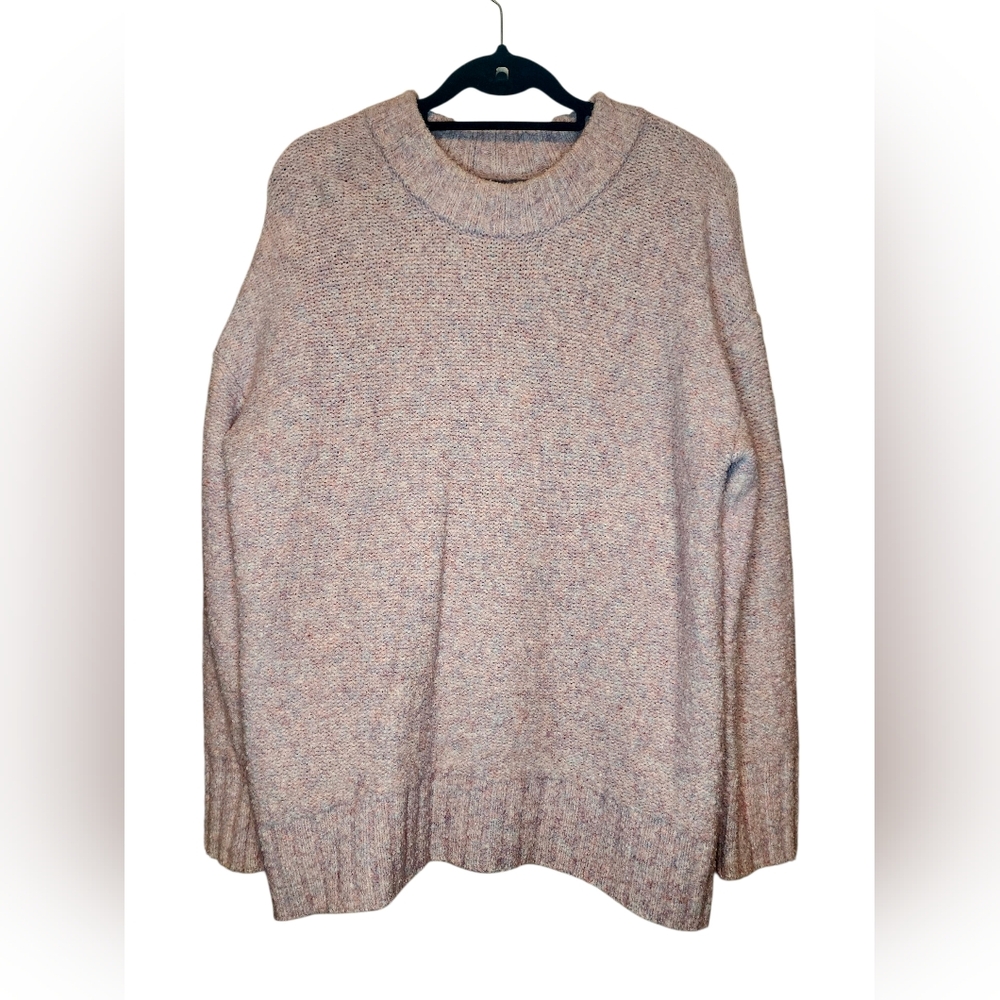 OLD NAVY Oversized pink knit crewneck sweater, size M
